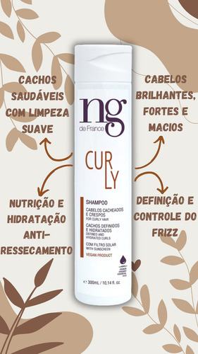Shampoo Para Cachos Curly Ng De France 300ml