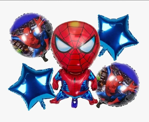 Set De Globos Spiderman 5 Piezas 