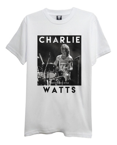 Remera Premium Charlie Watts Rolling Stones Baterista