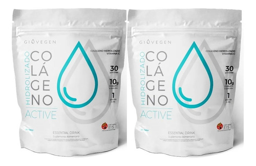 Imagen 1 de 6 de Colágeno Hidrolizado Con Vitamina C Giovegen Active X 2