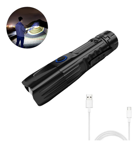 Lampara Tactica Recargable Led T12 Potente 20,000 Lumenes