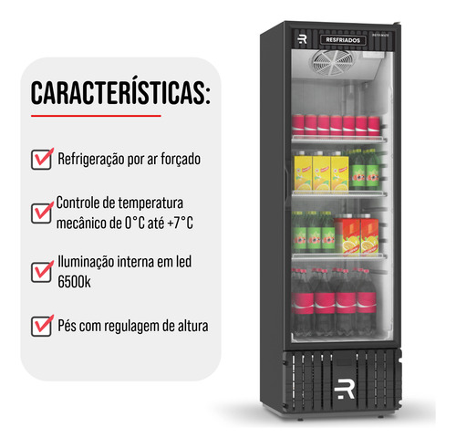 Refrigerador Vertical Porta De Vidro Multiuso Refrimate