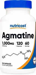 Agmatine Agmatina 1000 Mg 120 Cápsulas Importada Usa