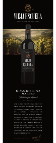Vino Malbec Gran Reserva Vieja Escuela
