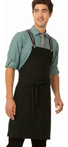 Chef Works Delantal Unisex Berkeley, Negro Azabache Con