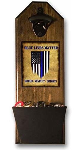 Live Matter Thin Line Flag On Wall Mounted Opens Bottle And