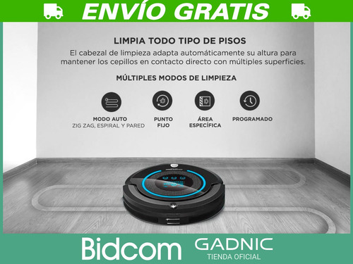 Aspirador Robot Control Remoto Recarga Automatica Gadnic