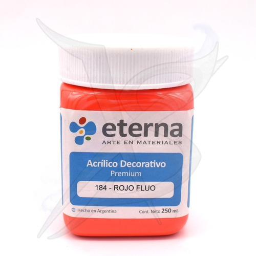 Imagen 1 de 6 de Acrilico - Eterna 250 Cc Rojo Fluo - Xion Store