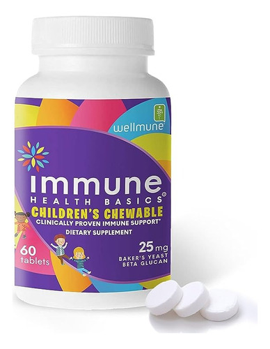 Immune Health Basics Wellmune Niños 25mg 60 Tabs Masticables
