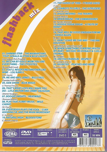 Dvd - Flash Back Mix - Ao Vivo - Stylistics, Manhattans, Etc (Usado)