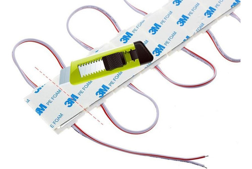 10 Modulos 9 Led Cob Redondo 12v 2.4w Alta Intensidad Luz Amarillo