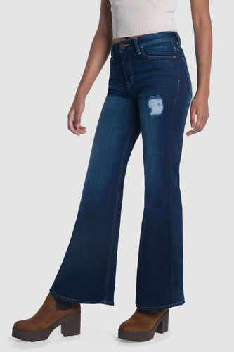 Pantalon Mujer Oggi Jeans  (acampanado)  Cintura Alta