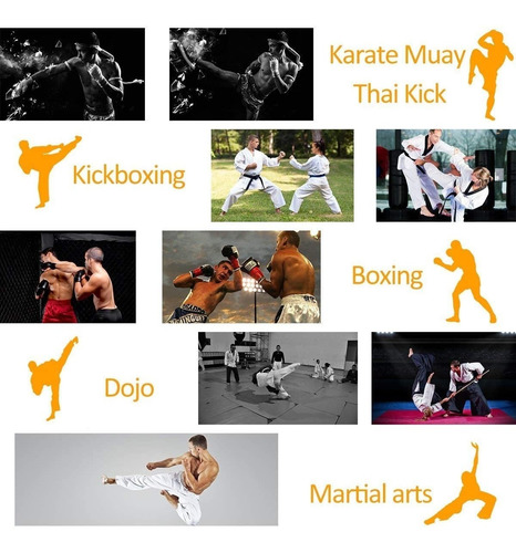 Imagen 5 de 5 de Manoplas De Boxeo Curvadas De Piel Sintética Artes Marciales
