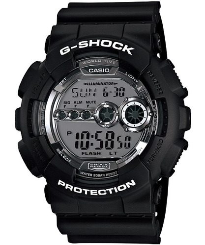 Relógio Casio G-shock Gd-100 Bw-1 5 Alarmes 48 Cidades 200 E