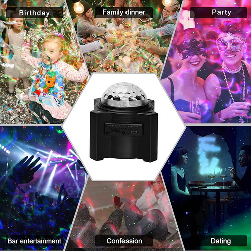 Proyector De Galaxia Con Luz Led Estrella Bluetooth Música