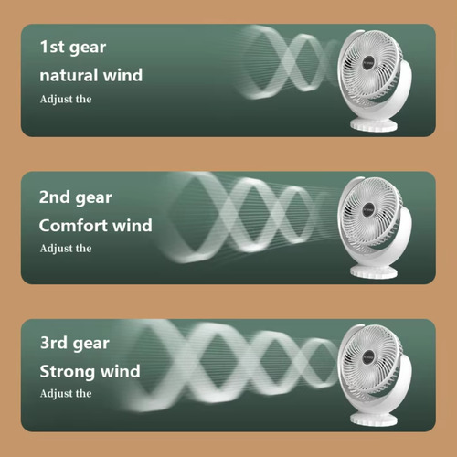 Ventilador De Sobremesa Ajustable Y Recargable B