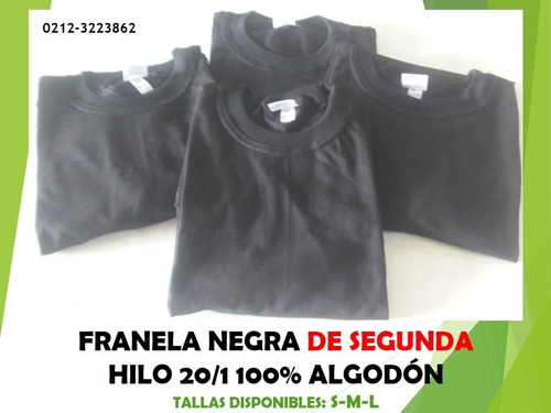 Franela Negra De Segunda, Franelas Negras De Segunda