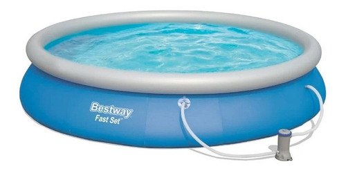 Piscina inflável redonda Bestway Fast Set 57315 4,57 m x 84 cm 9677L azul