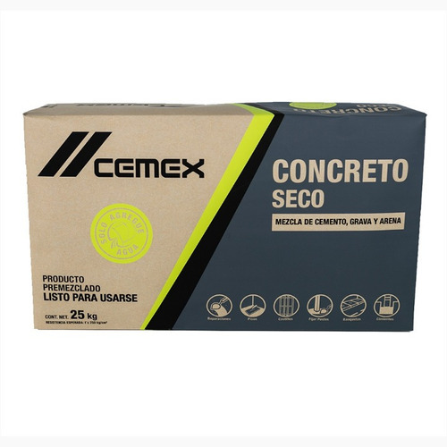 Concreto Seco Premezclado Cemex 25 Kg