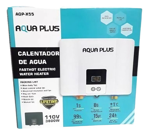 Calentador Aqua Plus 3800w - ¡agua Caliente Al Instante!