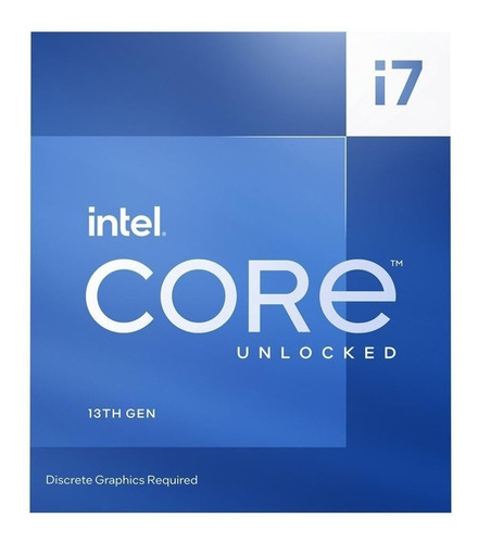 Processador gamer Intel Core i7-13700KF BX8071513700KF  de 16 núcleos e  5.4GHz de frequência
