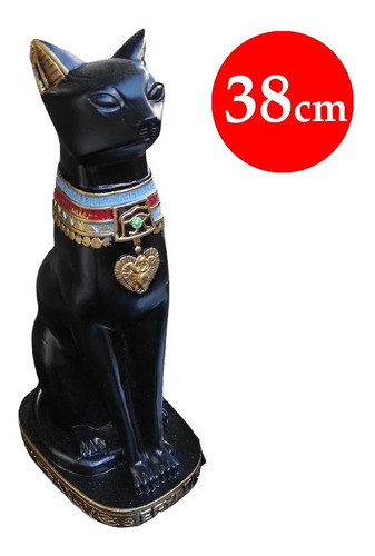 Imagen 1 de 3 de Gato Egipcio Contra La Envidia Estatua Proteccion 38cm