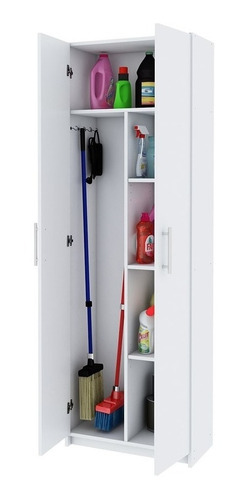 Mueble Despensero Organizador Melamina 2 Puertas 4 Estantes 