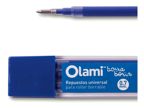 Repuesto Tinta Roller Borrable Olami X12 Cartuchos Escolar