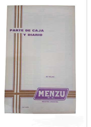 Formulario Parte De Caja Y Diario X 40 Hojas Vintage