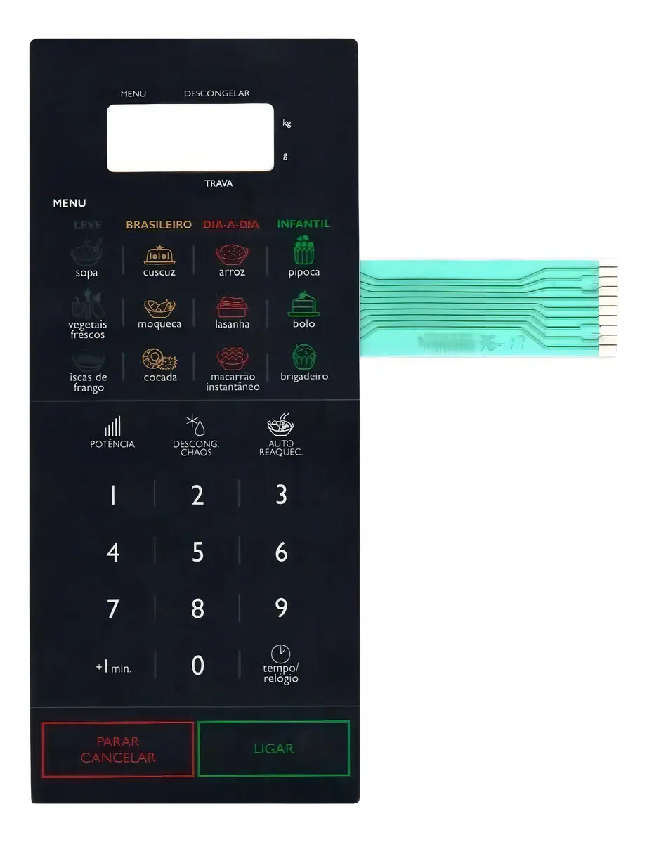 Membrana Teclado Microondas tnd compativel com Panasonic Nnst568 Nn St568
