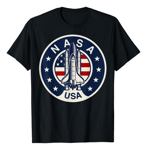 Playera Con Logotipo De La Bandera Estadounidense De Nasa U