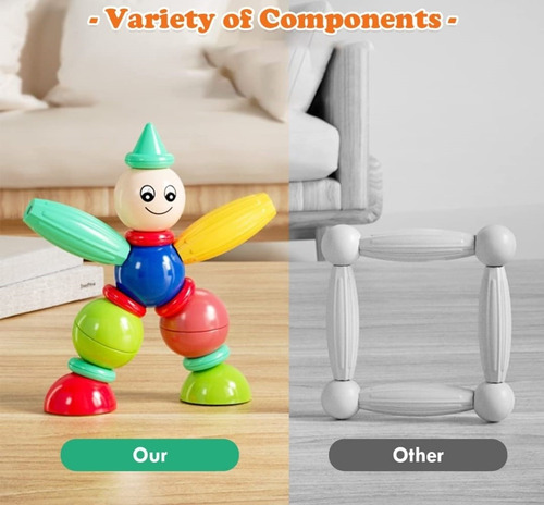Kit Juego Imánes De Barras Y Bolitas De Construccion 26pcs