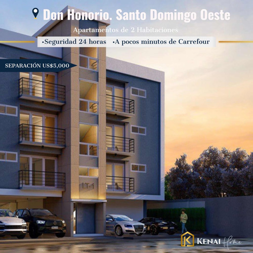 Apartamento De 2 Habitaciones En Santo Domingo Oeste