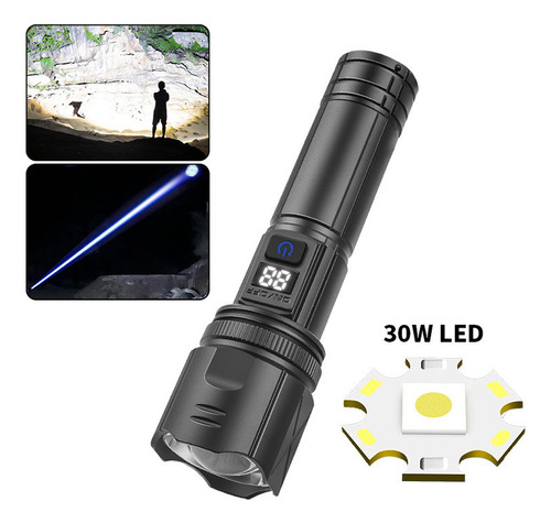 Linterna Láser De Potencia Con Zoom Recargable Tipo C