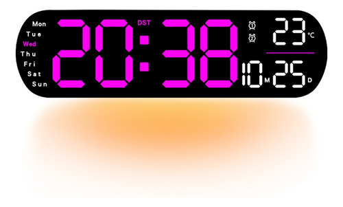 Reloj Digital De Pared Led 13 Pulgadas Con Control Remoto