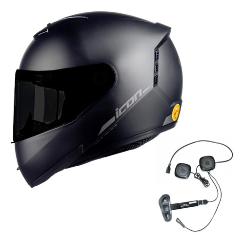 Capacete Masculino Fechado Peels Icon Preto Fosco Smart Trip