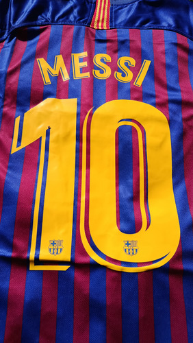 Camiseta Barcelona Retro Titular 2018/19 #10 Messi (Usado)