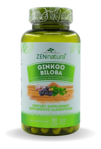 Ginkgo Biloba Ajo Y Lectina Zen Natura Antioxidante Memoria 