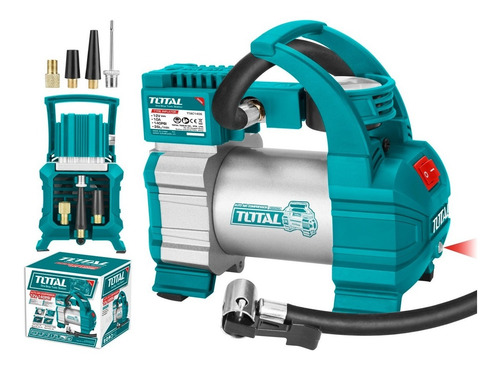 Imagen 1 de 5 de Compresor De Aire Portatil 12v 140psi Inflador Auto Total