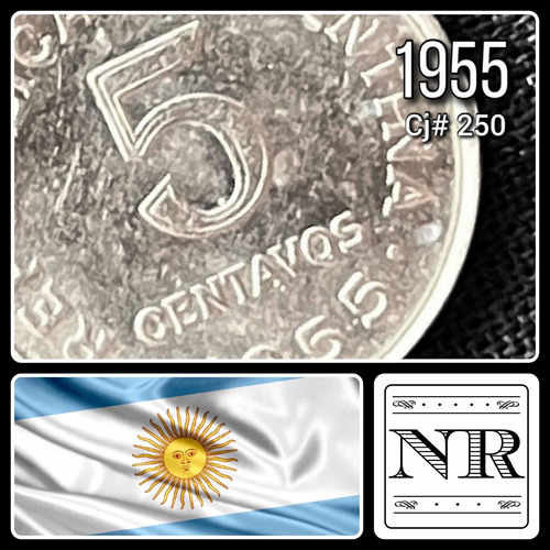 Argentina - 5 Centavos - Año 1955 - Cj #250 - Km #50