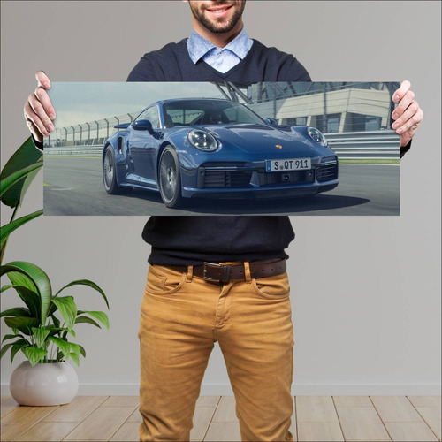 Cuadro 30x80cm Auto 2020 Porsche 911 Turbo Auto 358