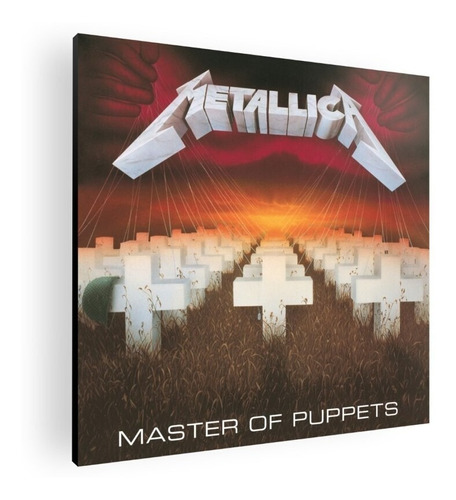 Imagen 1 de 5 de Cuadro Decorativo Metallica Master Of Puppets 30x30 Cm Mdf