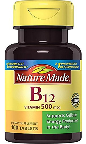Nature Made Vitamin B12 500 Mcg. Tabletas 100 Ct