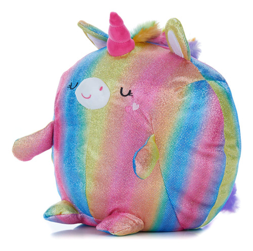 Cuddle Pal - Unicornio Redondo Grande Y Brillante - Bengala