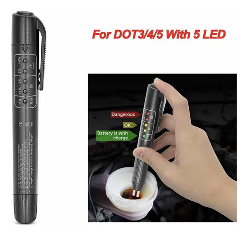 Probador De Líquido De Frenos Dot3 Dot4 Dot5 Con Indicador