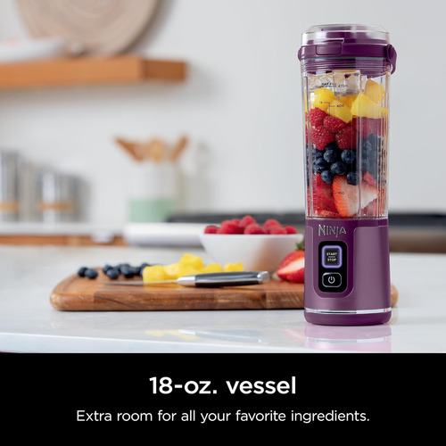 Licuadora Portátil Ninja Bc151pr Blast, Inalámbrica, 18 Oz.