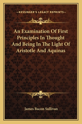 Libro An Examination Of First Principles In Thought And B...