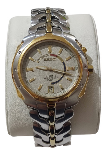 Reloj Hombre, Seiko Kinetic Indicator, Wr100m (vintage). (Usado)