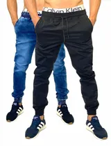 Comprar Kit 2 Calças Jeans Camuflada Masculina Jogger Cu002F Punho Lycra