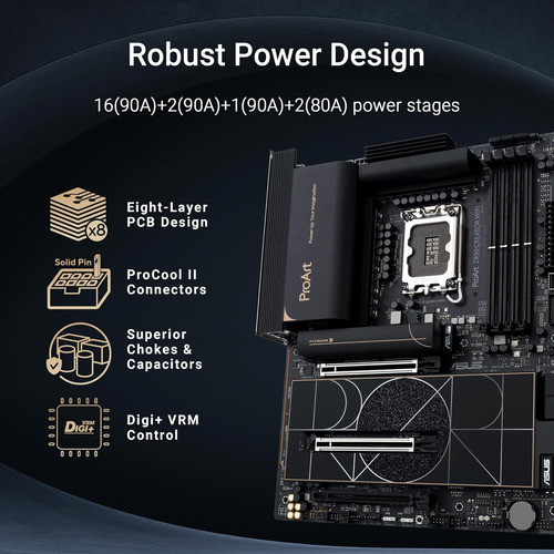 Asus Proart Z890-creator Wifi Z890 Lga 1851 Atx Motherboard,